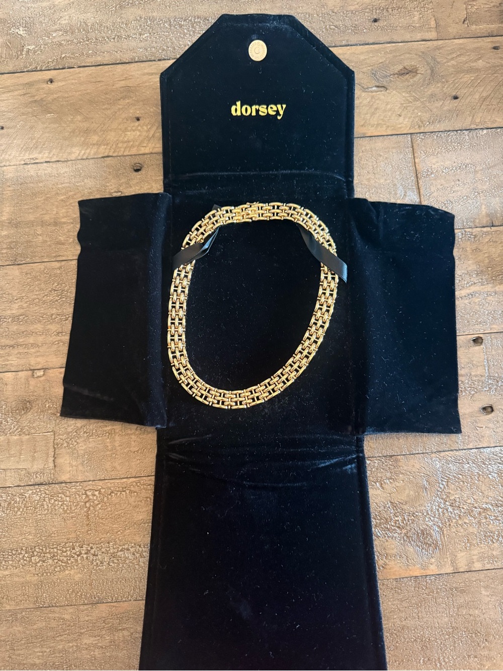 Dorsey Clarette 18k Gold Coated Multi-Row Chain Necklace - Picture 2 of 4